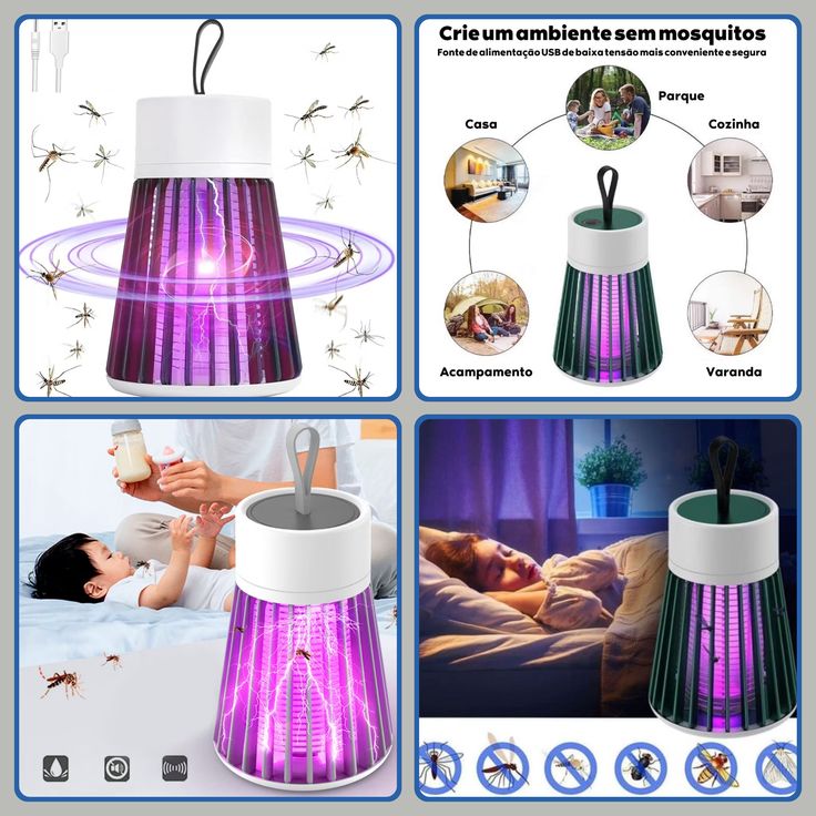 Electric Mosquito Killer Lamp – 368nm UV Bug Zapper & Flying Insect Catcher (Portable & Family-Safe)